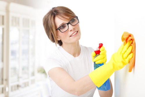 Local cleaners preparing a SE4 flat for handover