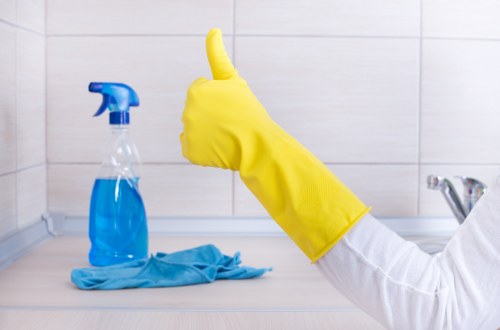 Local cleaning team preparing a property for move in